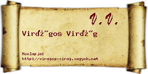 Virágos Virág névjegykártya