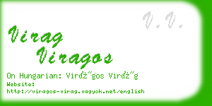 virag viragos business card